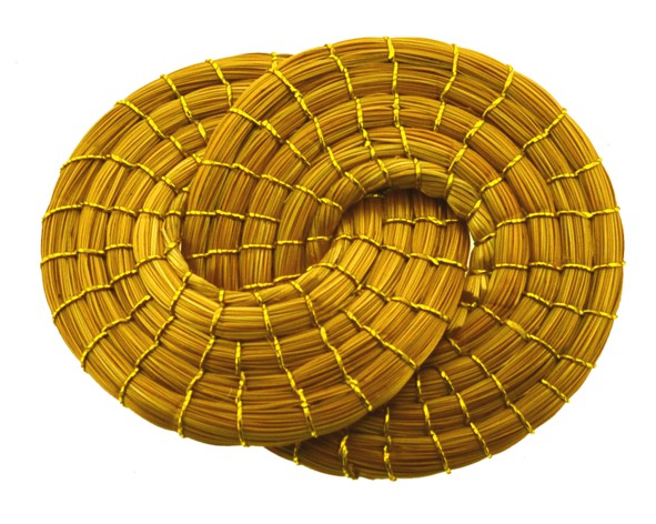 Infinito redondo capim dourado - 4.5 cm (par) CD-26